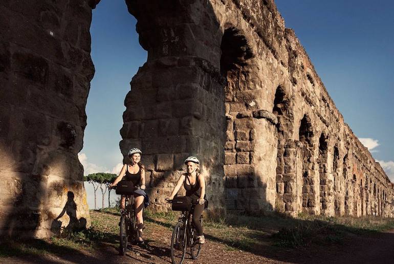 Bike ride along ancient appian way