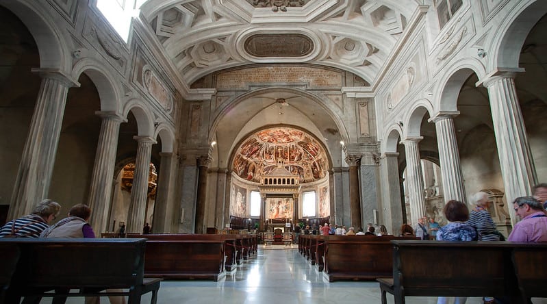 San Pietro in Vincoli Church in Rome with Michelangelo's Moses
