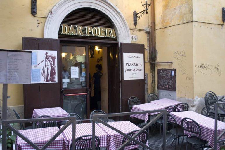 Restaurants, trattories and bakeries in Trastevere