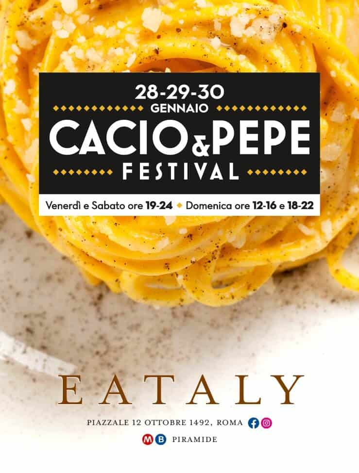 cacio e pepe festival rome eataly