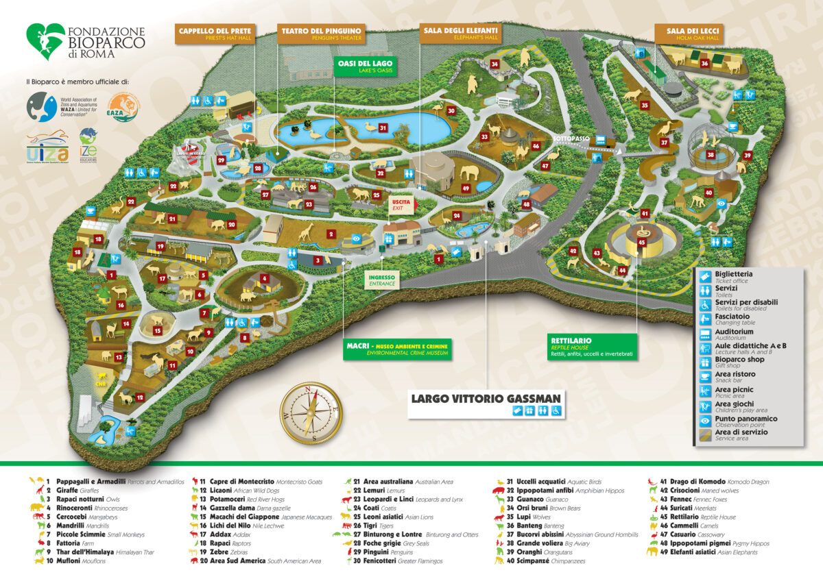 BioParco Roma Zoo Map